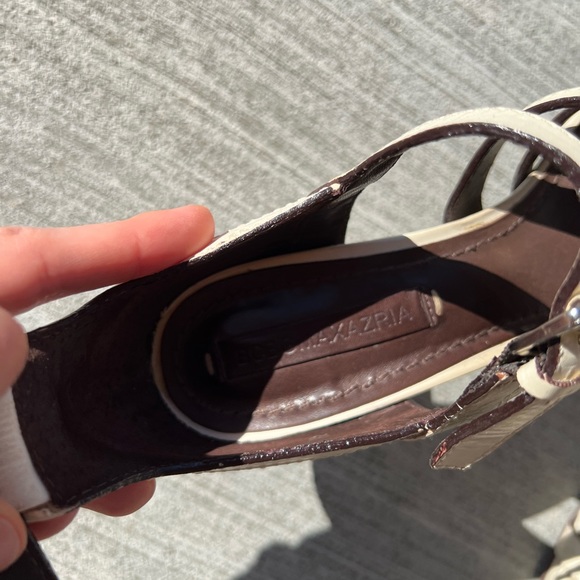 BCBG max Azira all leather cream  top and leather sole heels - Picture 3 of 5